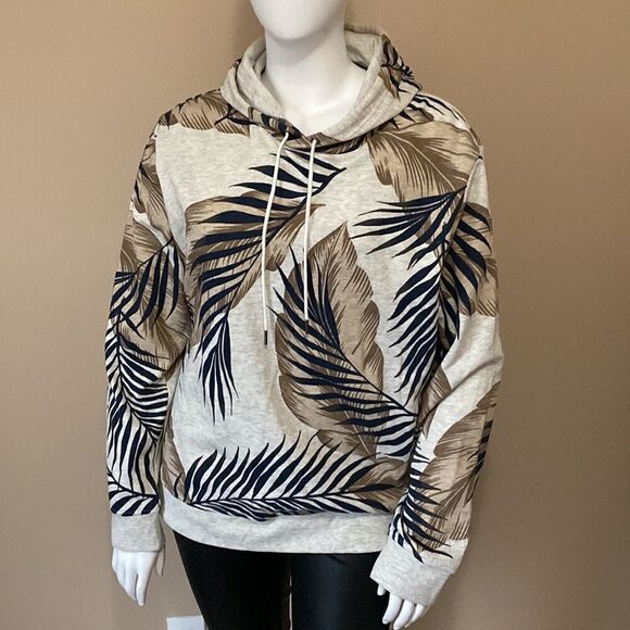 Mens SUN + STONE Leaf Print Hoodie- Size XL - Picture 5 of 15